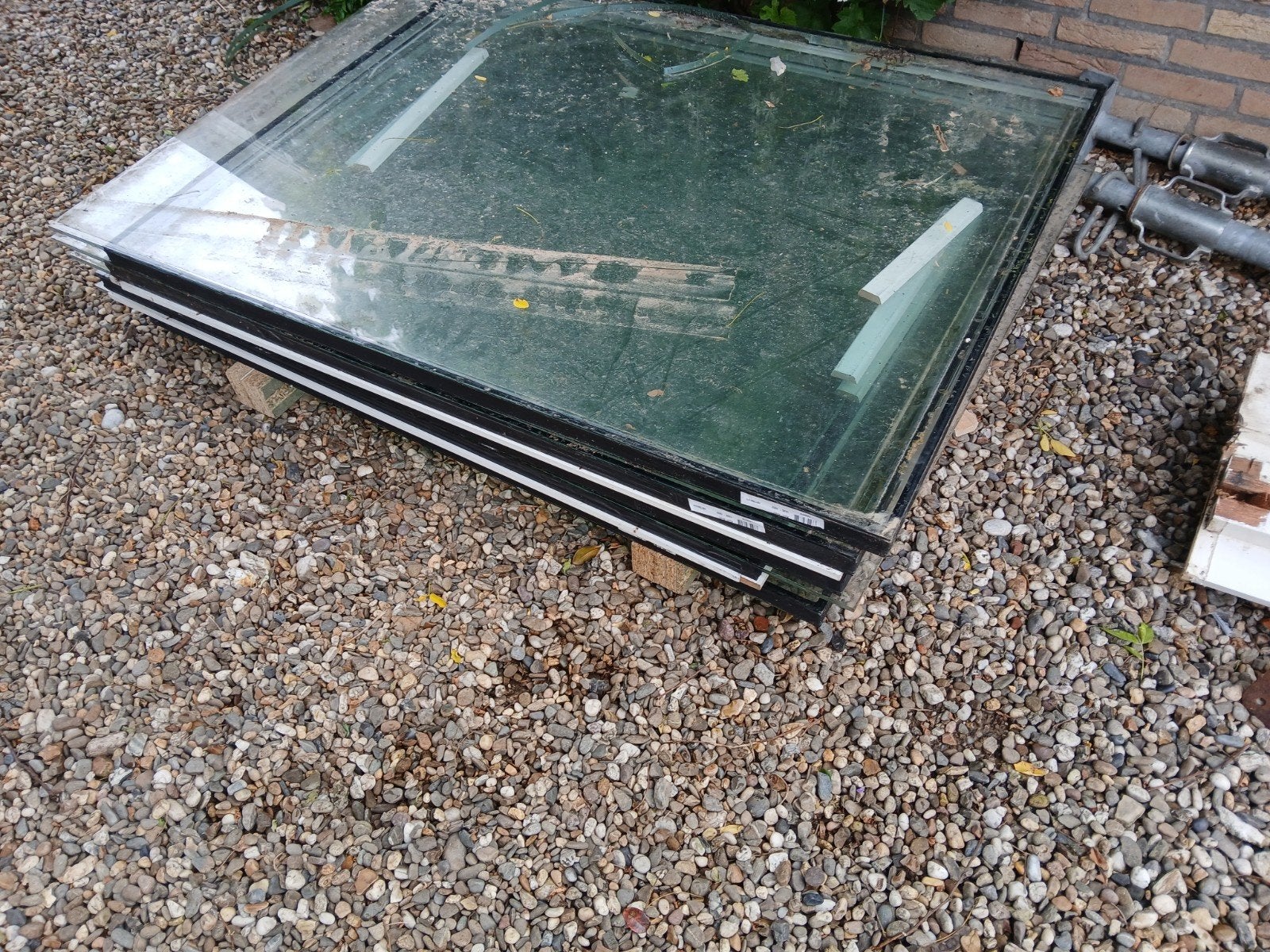 5 grote glasplaten, veiligheidsglas, hr++, Ophalen, Gebruikt, 80 tot 120 cm, 120 tot 160 cm
