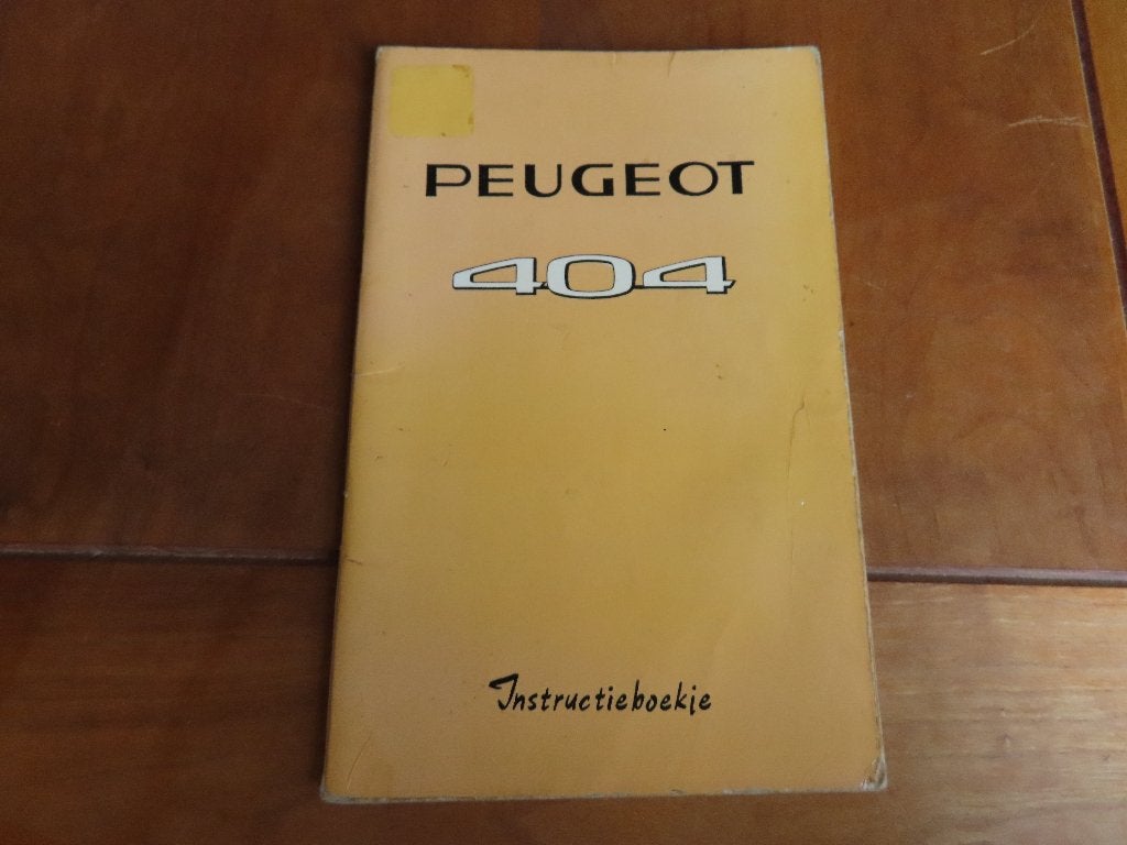 Instructieboek Peugeot 404 sedan 1967, mooie staat!, Ophalen of Verzenden