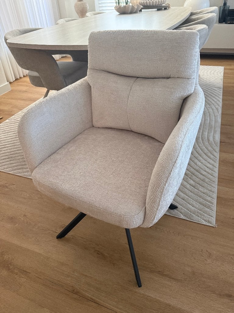 Nieuwe Eetkamerstoelen met 180 graden draaisysteem € 95,00, Huis en Inrichting, Stoelen, Ophalen, Overige kleuren, Nieuw, Stof