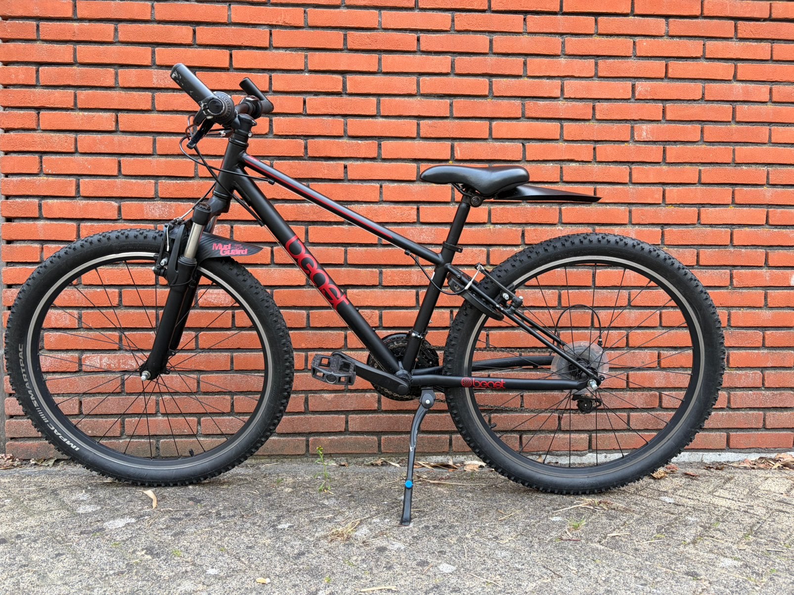 Zwarte mountainbike beast met 21 versnellingen!, Gebruikt, Velgrem, Versnellingen, Ophalen