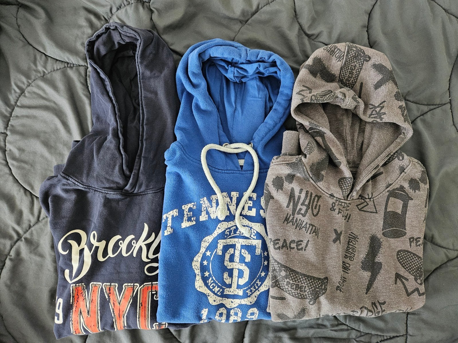 3 Hoodies: Orange Stars, Cedar Wood State, Brooklyn NYC, Ophalen of Verzenden, Gebruikt, Jongen, Trui of Vest