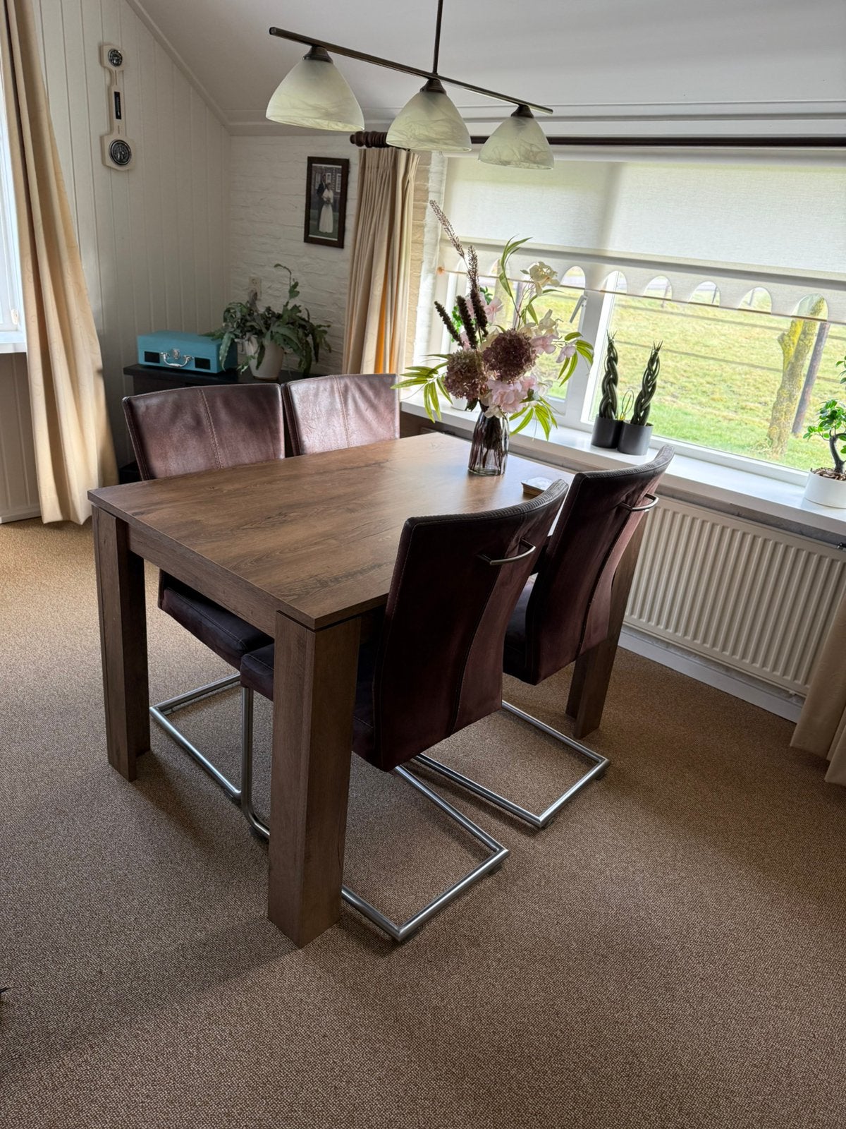 Tafel 120x80 hoogte 75 cm, Ophalen, Zo goed als nieuw, Rechthoekig, 50 tot 100 cm