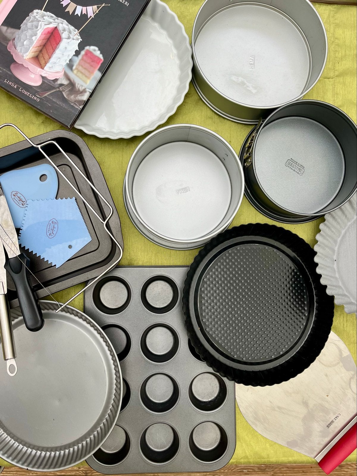 Complete Bakset voor Taarten, Quiches & Cupcakes, Overige typen, Ophalen of Verzenden, Zo goed als nieuw, Metaal
