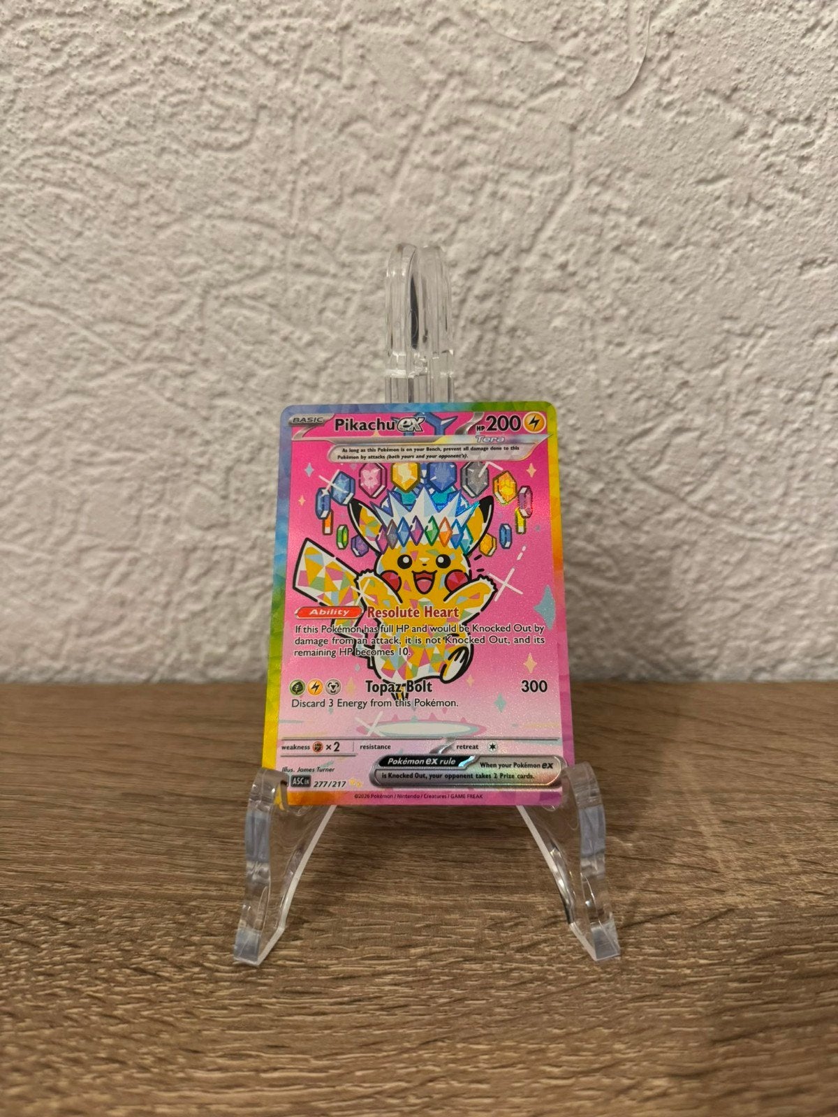 Pikachu ex (ASC 277) - Ascended Heroes Pokémon Kaart, Ophalen of Verzenden, Zo goed als nieuw, Losse kaart, Foil