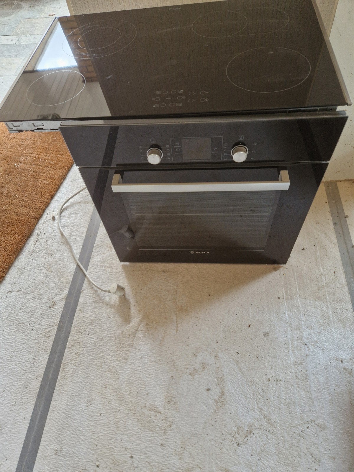 Bosch Oven met Whirlpool Inductiekookplaat, Witgoed en Apparatuur, Fornuizen, Ophalen, Gebruikt, 4 kookzones, Inbouw