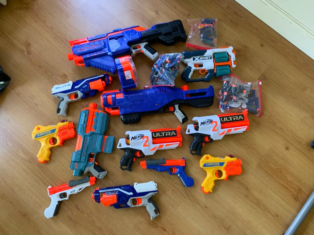 Nerf Pakket voor Jongens/Verzamelaars – Alles Moet Weg €50, Ophalen of Verzenden, Zo goed als nieuw