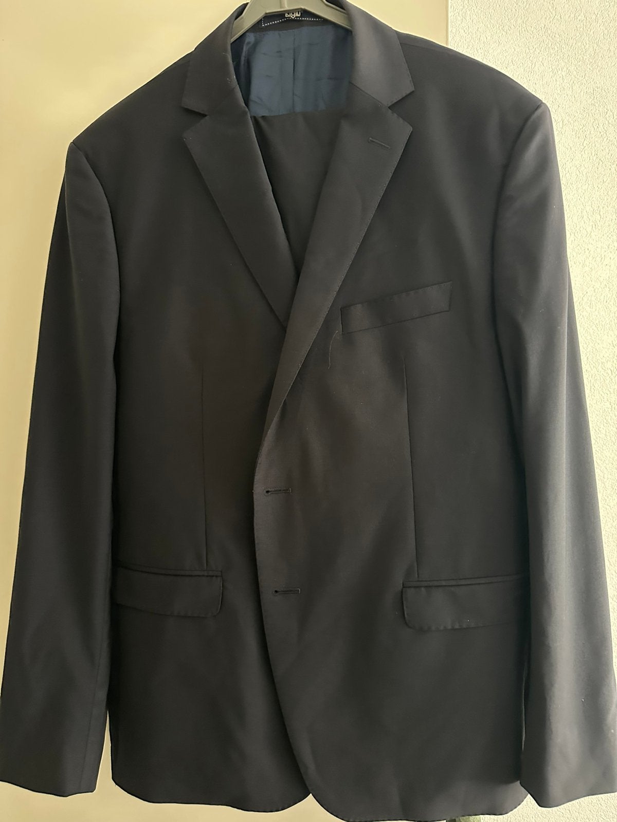 Wollen heren kostuum maat 56 Kigili merk, Kleding | Heren, Ophalen of Verzenden, Zo goed als nieuw, Maat 56/58 (XL), Blauw