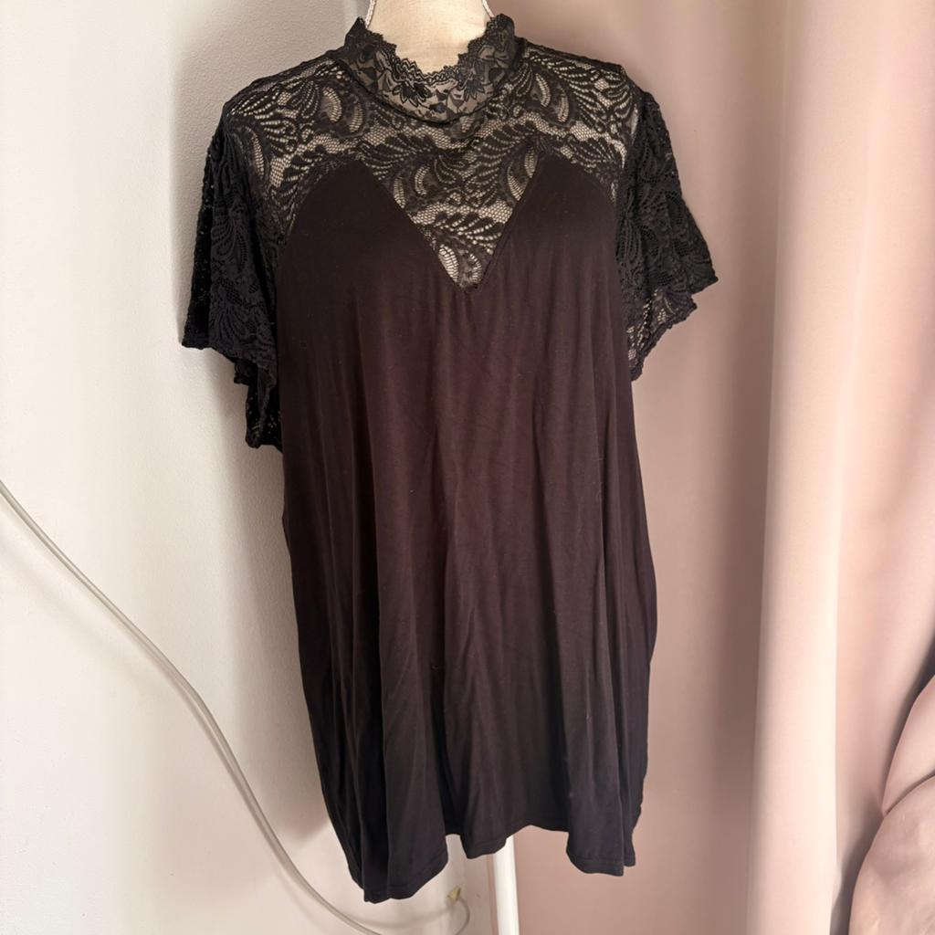 Zwart tuniek shirt met kant xl Zoey NIEUW, Ophalen, Nieuw, Zwart, Shirt of Top