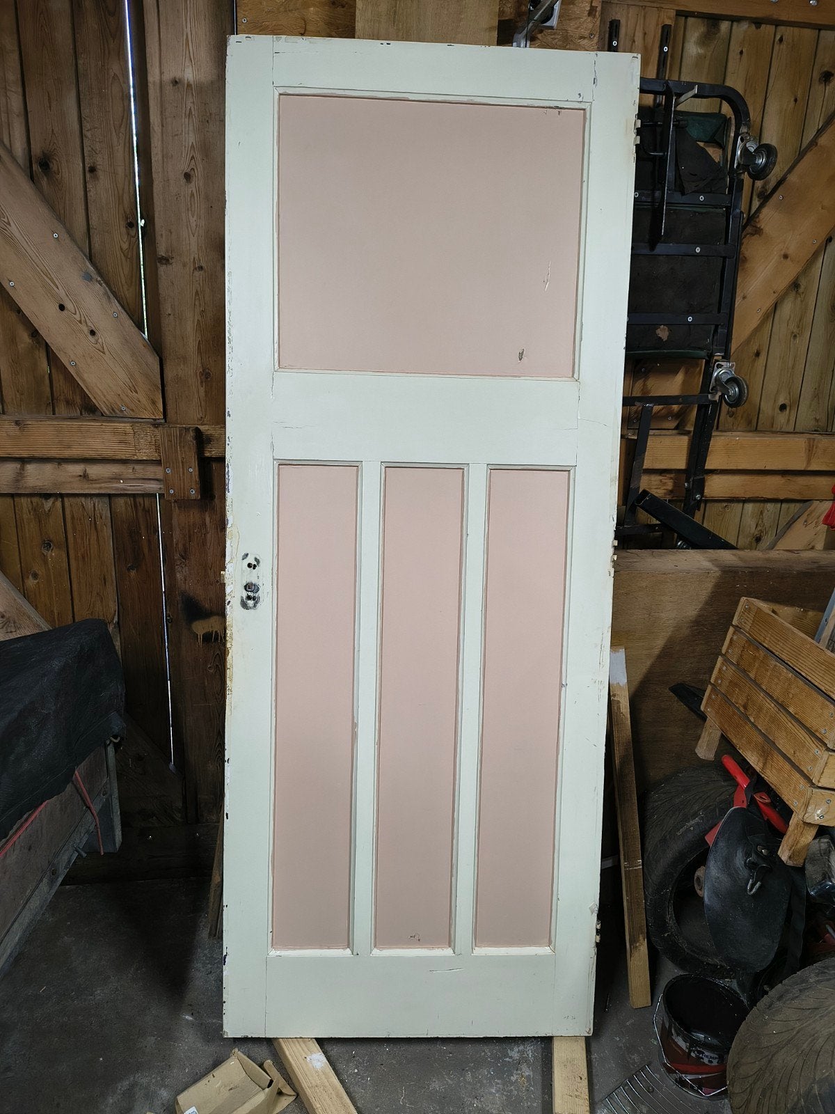 2 hele goede nostalgische paneeldeuren 211 x 83, Ophalen, Gebruikt, 80 tot 100 cm, Binnendeur