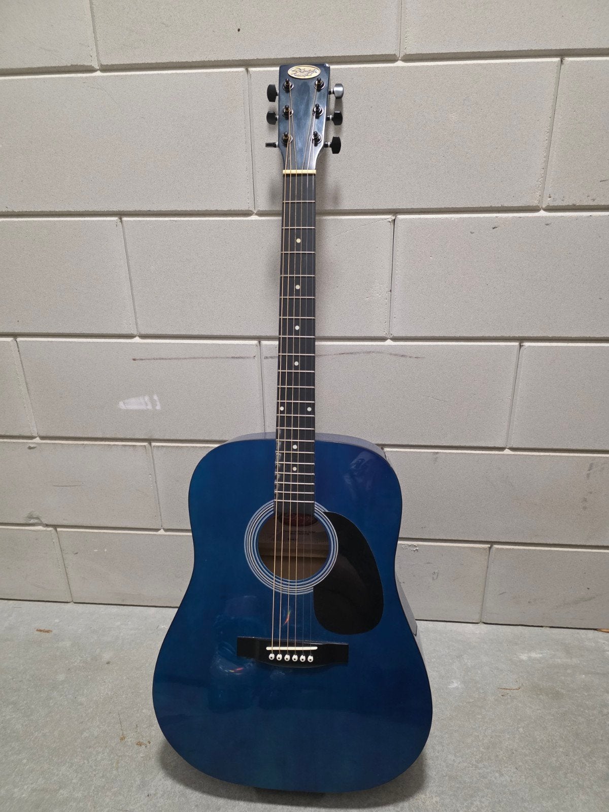 Akoestische gitaar, blauw, Ophalen of Verzenden, Zo goed als nieuw, Klassieke of Spaanse gitaar