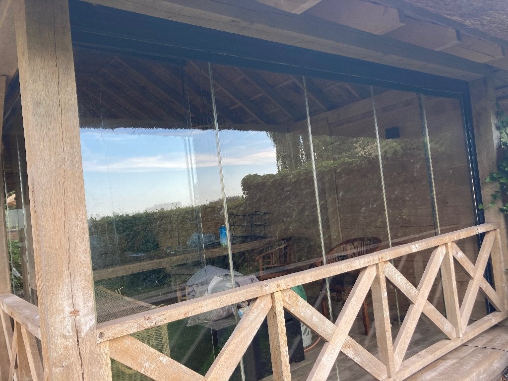 Glazen schuifdeuren, Doe-het-zelf en Verbouw, Ophalen, Minder dan 80 cm, 160 cm of meer, Zo goed als nieuw