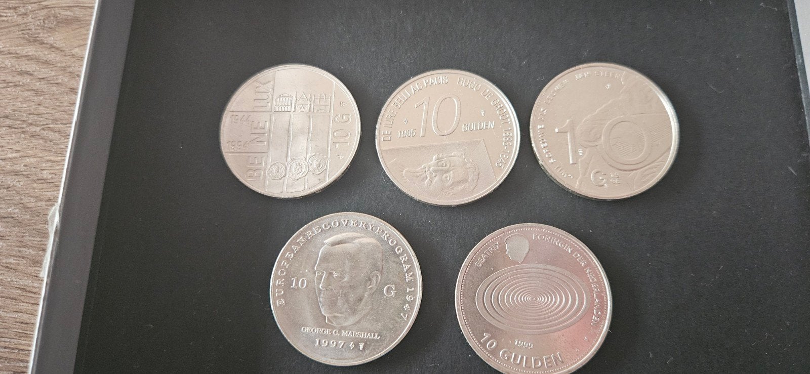 Zilveren Tientjes Beatrix compleet 1994/1999, Koningin Beatrix, Zilver, Ophalen of Verzenden, Losse munt