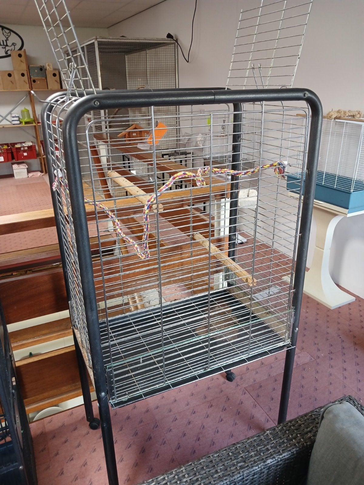 papagaaienkooi papagaai kooi, Ophalen, Zo goed als nieuw, Metaal, Vogelkooi