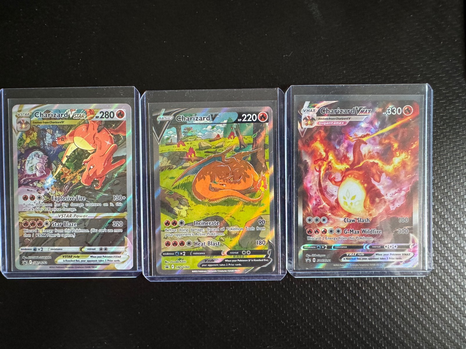 Sword & Shield Charizard UPC Trio - Vstar, V, Vmax, Ophalen of Verzenden, Zo goed als nieuw, Meerdere kaarten
