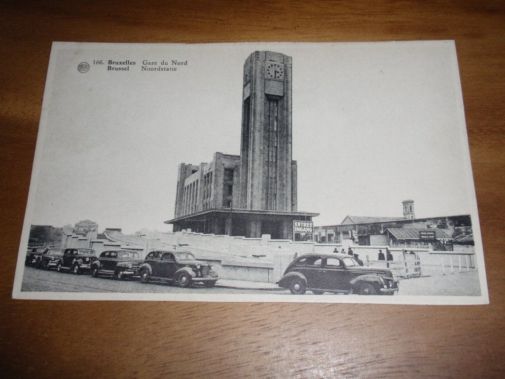 Station Brussel Noordstatie Auto Entree Belgie, Verzenden, 1920 tot 1940, Ongelopen, Brussel (Gewest)