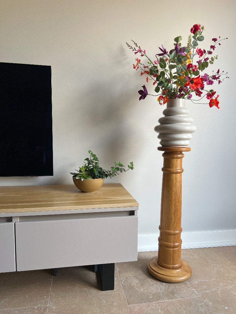 Houten Plantenzuil, Huis en Inrichting, Woonaccessoires | Zuilen en Pilaren, Ophalen, Gebruikt