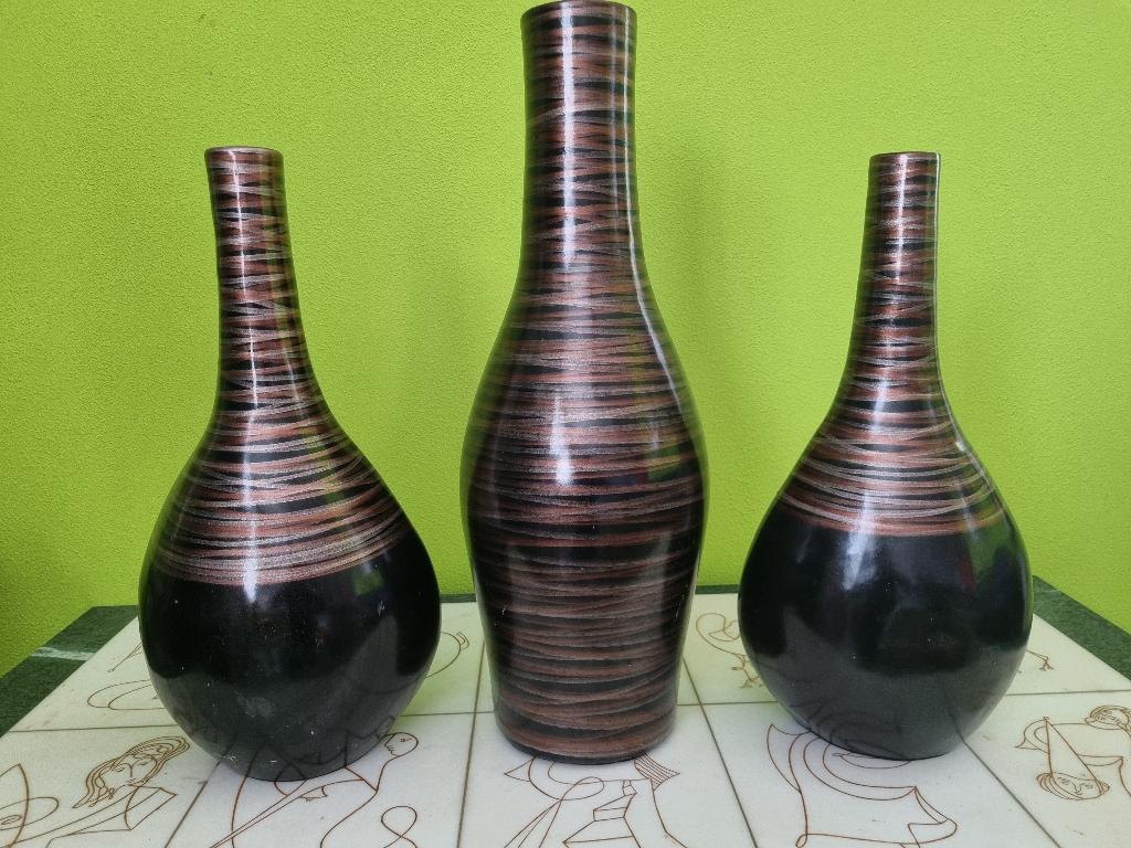 3 vazen uit indonesie, Ophalen, Overige kleuren, Aardewerk of Porselein, Minder dan 50 cm