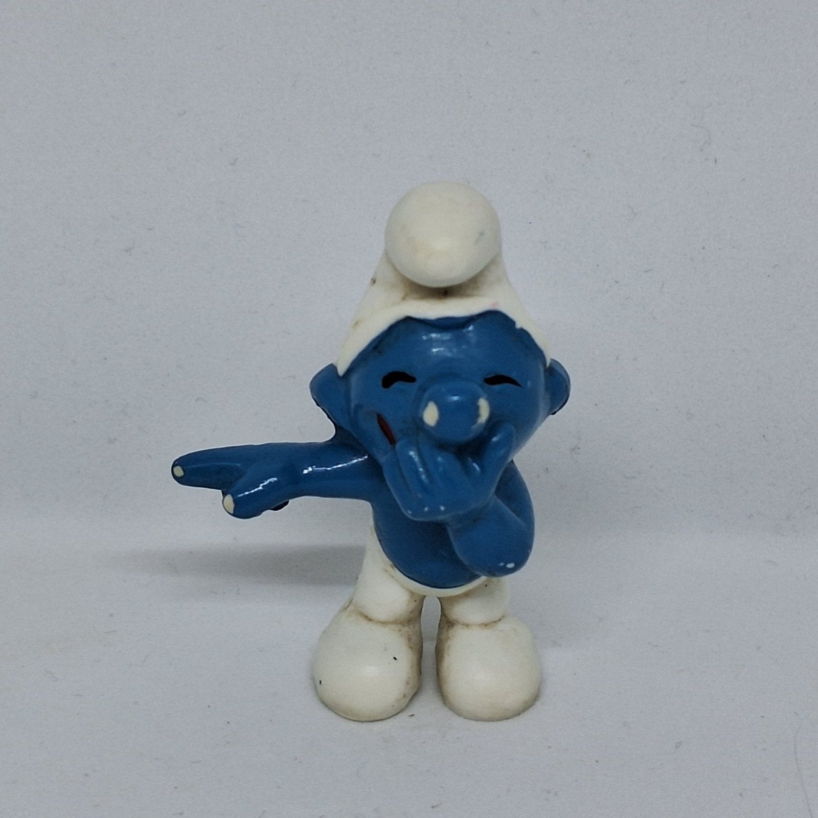 Vintage Lachsmurf 20011, Verzamelen, Smurfen, Ophalen of Verzenden, Gebruikt, Lolsmurf, Poppetje, Figuurtje of Knuffel