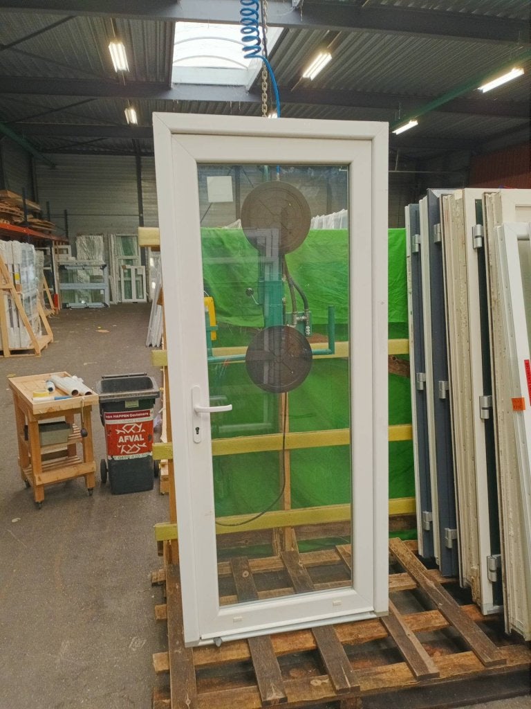 Kunststof Buitendeur volglas  b95,8 x h222,5 cm -2103-, Kunststof, Raamkozijn, Niet ingevuld, Ophalen of Verzenden