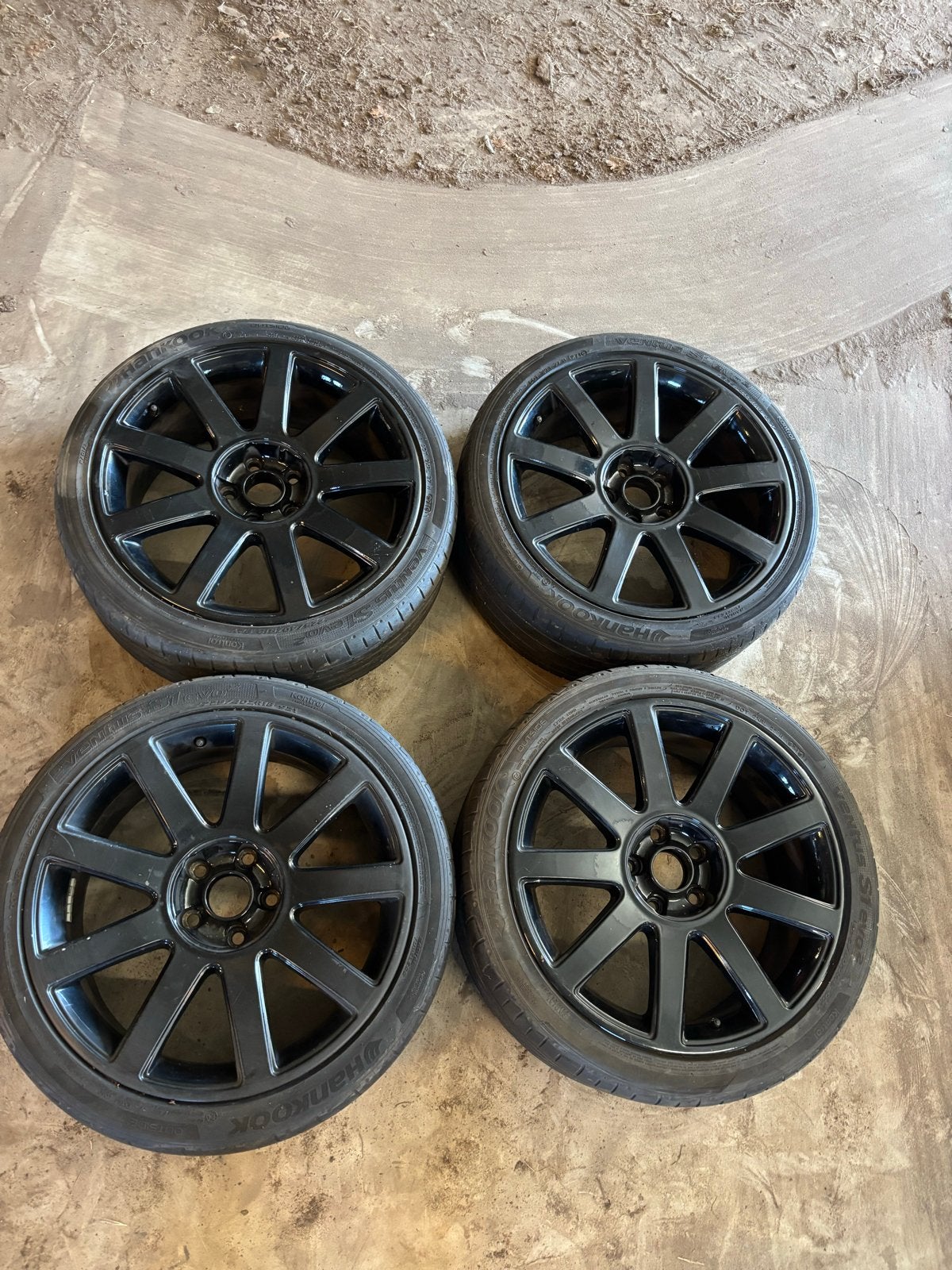 Set Audi velgen met hankook zomerbanden, Auto-onderdelen, Banden en Velgen, Ophalen, 18 inch, Gebruikt, Banden en Velgen