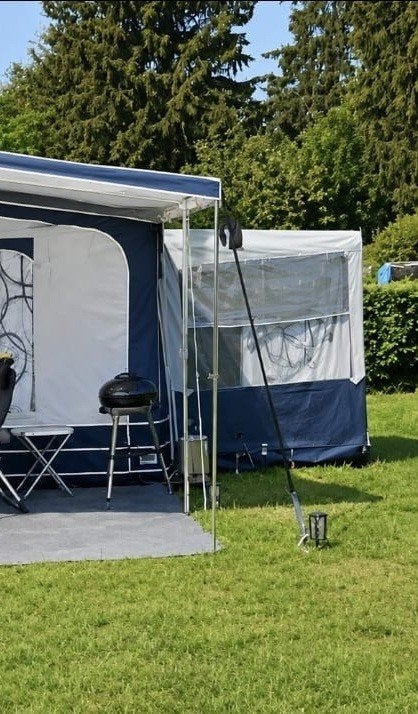 Uitbouw voor voortent, Ophalen, Gebruikt