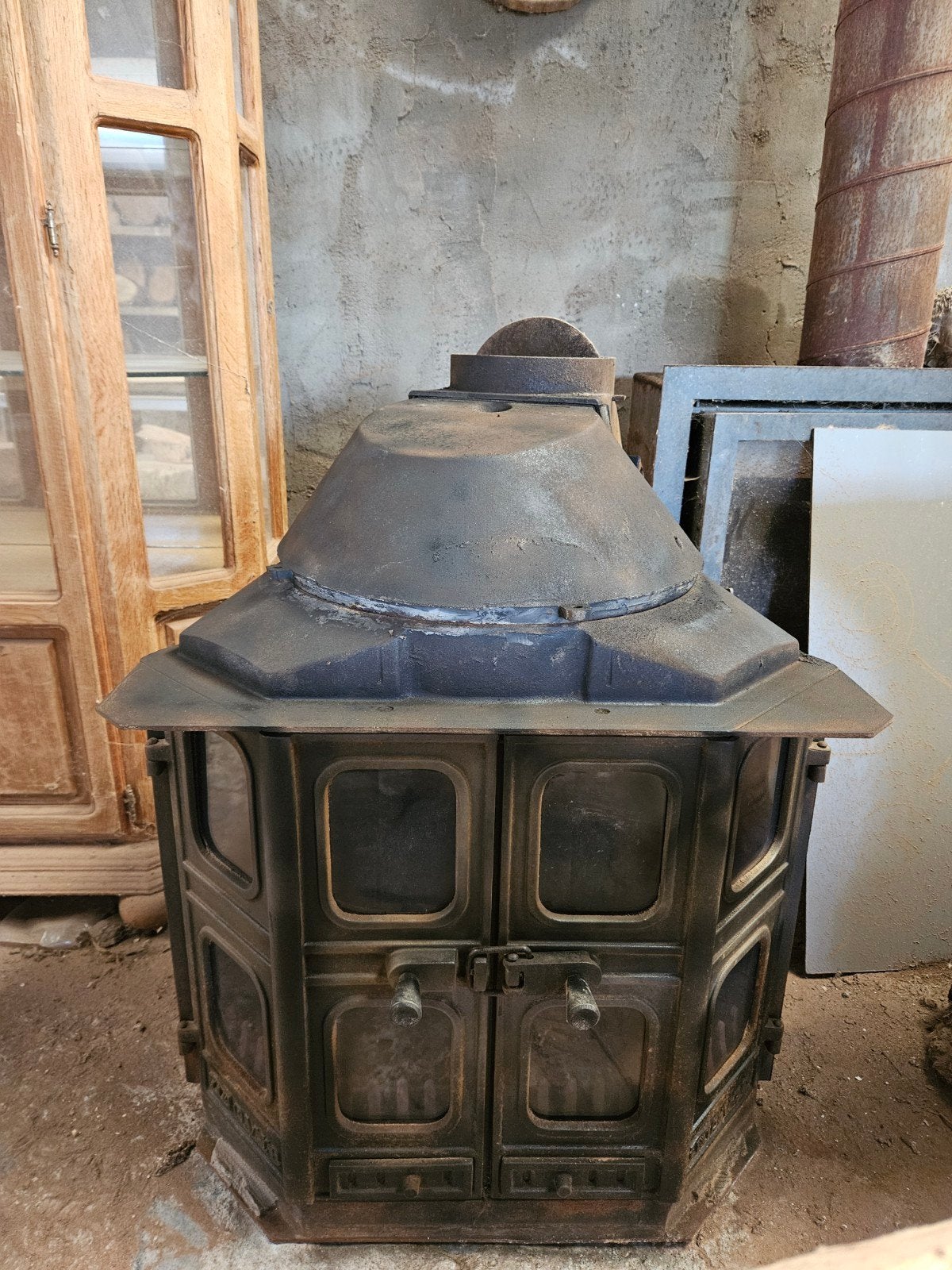 Gietijzeren inbouwhoutkachel, Huis en Inrichting, Ophalen, Hout, Houtkachel