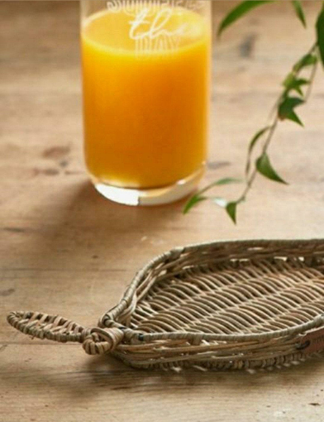 Riviera maison rustic rattan lovely lemon mini tray, s 45%, Huis en Inrichting, Ophalen, Nieuw, Rechthoekig, Hout