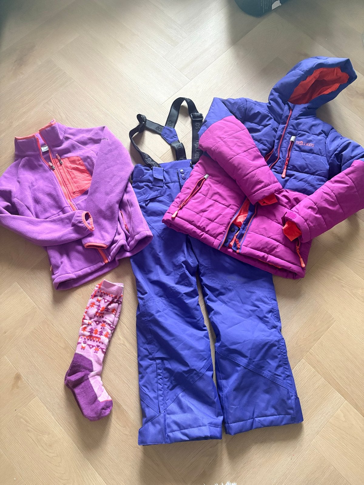 Trollkids skipak maat 140 met Columbia fleece vest en sokken, Ophalen of Verzenden, Zo goed als nieuw, Meisje, Overige typen