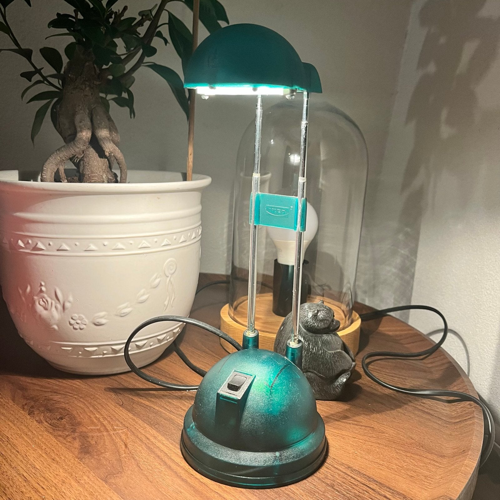 Zeldzame IKEA Espressivo Telescopische Bureaulamp Jaren '90, Gebruikt, Kunststof, Groen, Ophalen of Verzenden