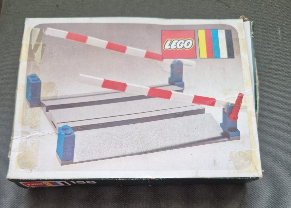 Lego 158 Spoorwegovergang in DOOS, Kinderen en Baby's, Gebruikt, Compleet, Lego, Ophalen of Verzenden