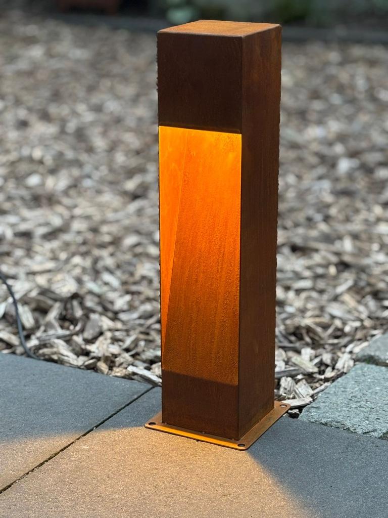 Tuinlamp - Tuinverlichting - Led verlichting - Cortenstaal, Zonne-energie, Minder dan 50 watt, Staande lamp, Ophalen of Verzenden
