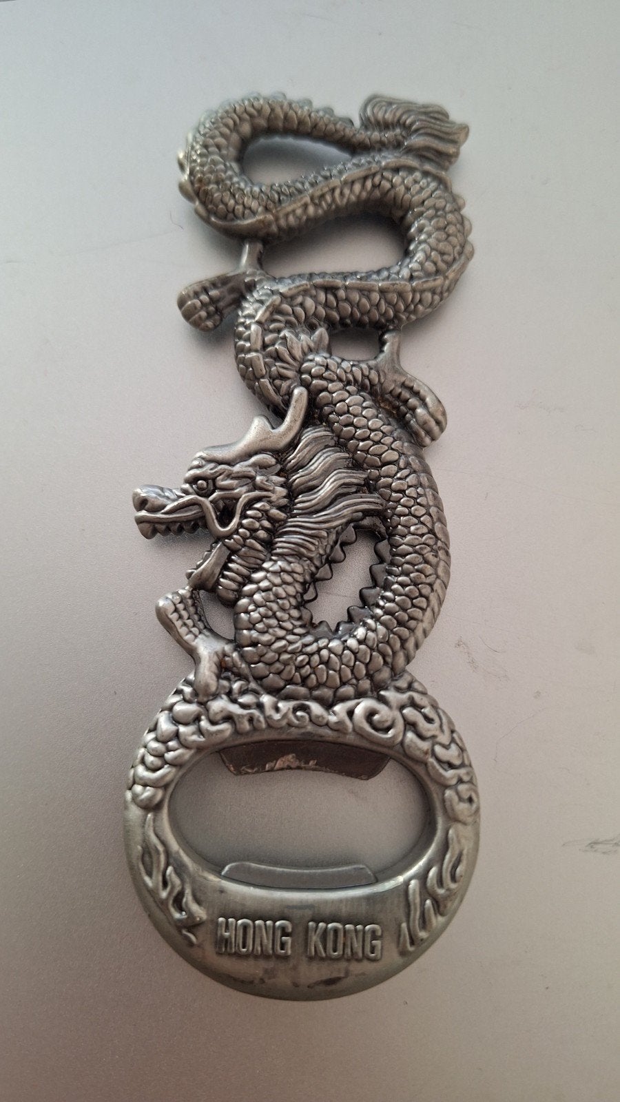 China Hong Kong flesopener Chinese draak dragon, Gebruikt, Overige typen, Ophalen of Verzenden, Overige stijlen