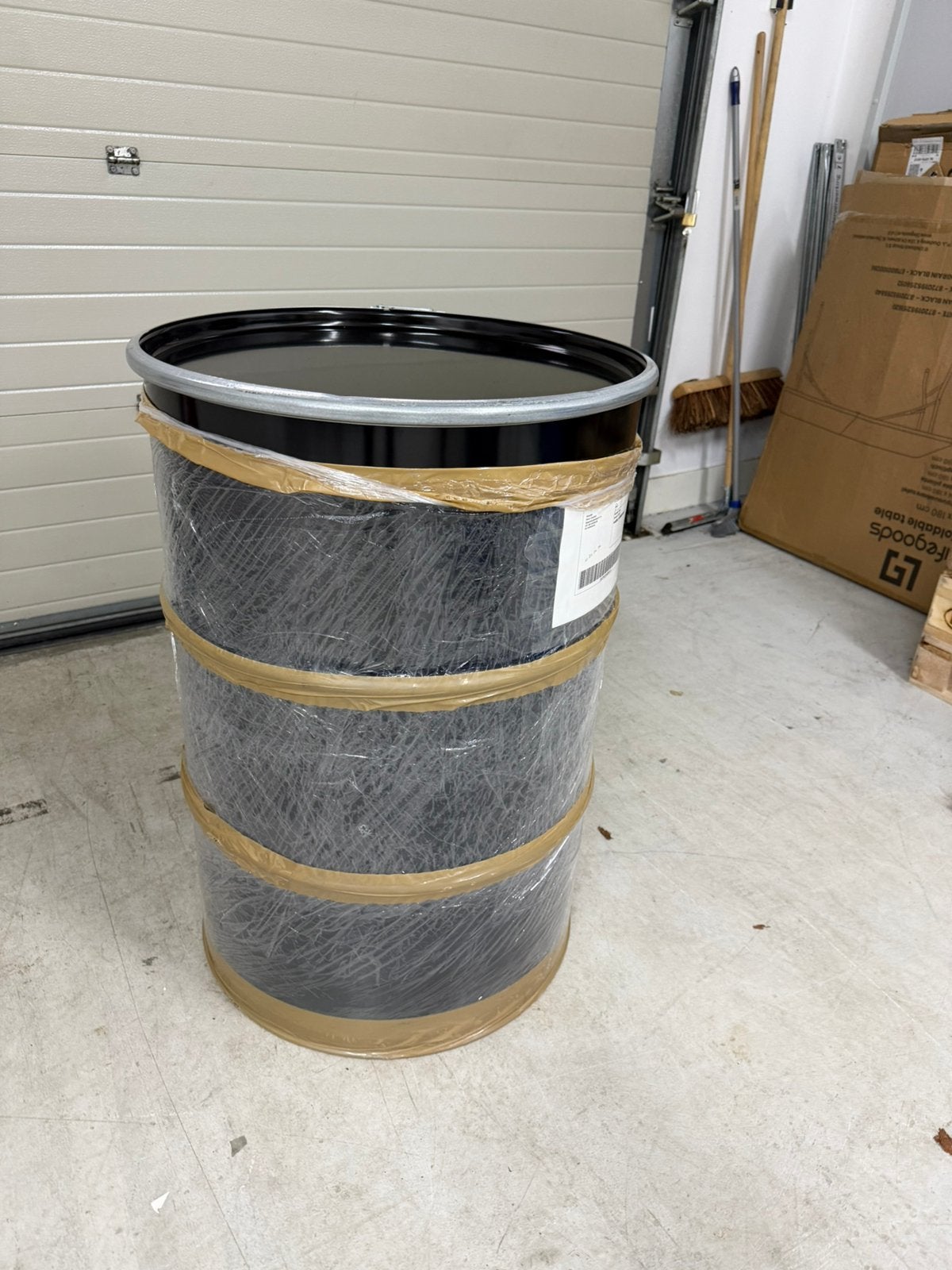 Olievat 200 Liter Zwart - Nieuw met afneembaar deksel, Tuin en Terras, Ophalen, Nieuw
