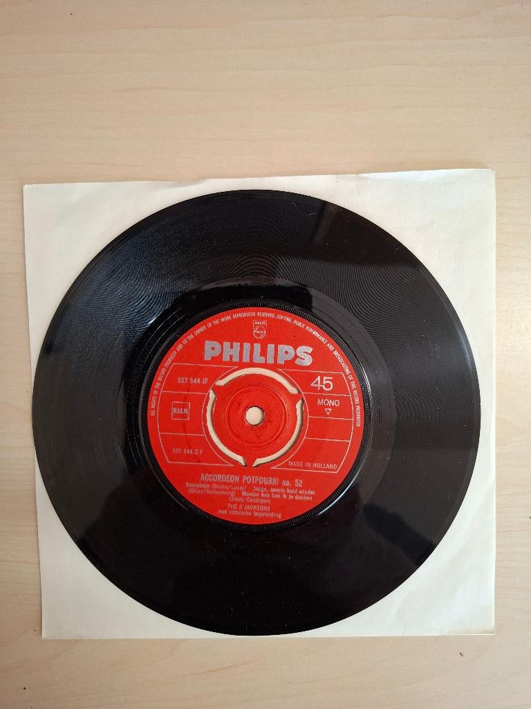 The 3 Jackson- Accordeon potpourri no. 52, Ophalen of Verzenden, Gebruikt, 7 inch, Levenslied of Smartlap