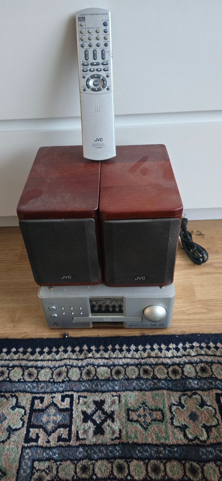 JVC Microset met CD-speler en afstandsbediening, Audio, Tv en Foto, JVC, Cd-speler, Ophalen of Verzenden, Microset