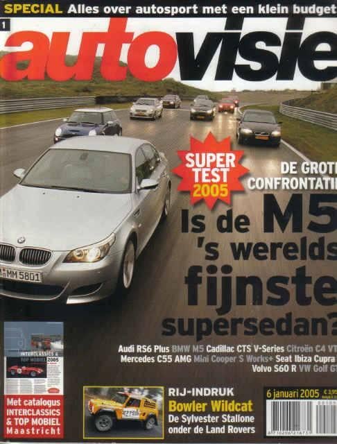 Autovisie 1 2005 : Mercedes Benz C55 AMG - Audi RS6 - BMW M5, Ophalen of Verzenden, Gelezen, Algemeen