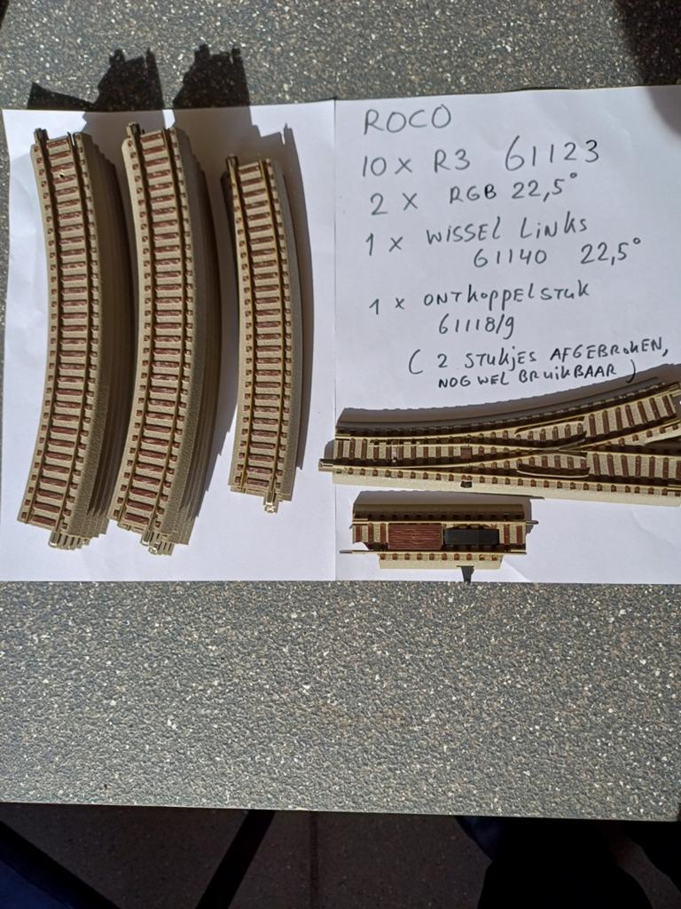 Roco H0 rails met bedding,restant., Hobby en Vrije tijd, Modeltreinen | H0, Zo goed als nieuw, Rails, Gelijkstroom, Roco, Ophalen of Verzenden