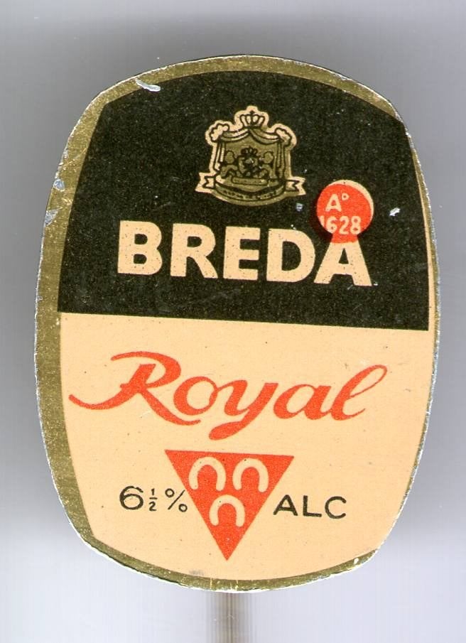 Breda royal bier blik speldje ( N_176a), Verzenden, Zo goed als nieuw, Merk, Speldje of Pin