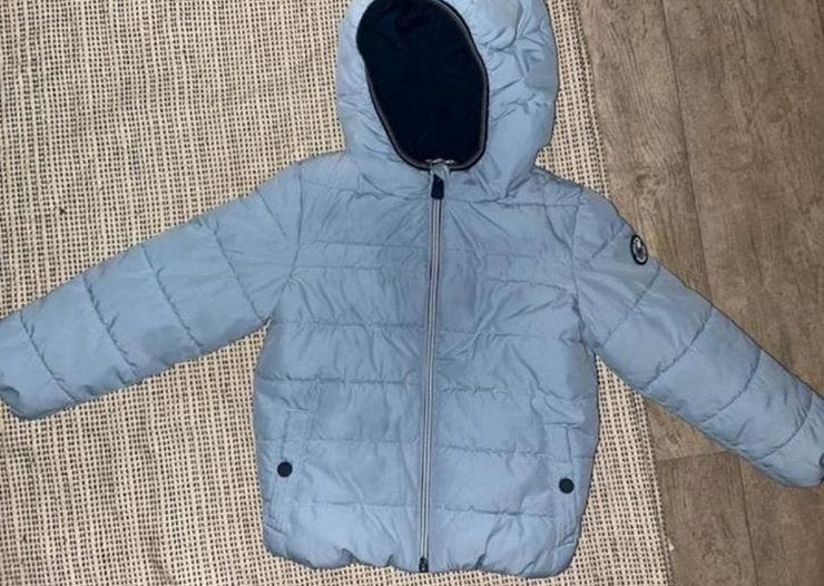 Blauwe jongens jas maat 98 ( zgan ), Kinderen en Baby's, Kinderkleding | Maat 98, Verzenden, Zo goed als nieuw, Jongen, Jas