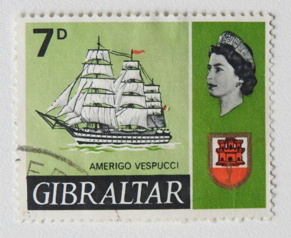 1 postzegel Gibraltar 1967, Verzenden, Gestempeld