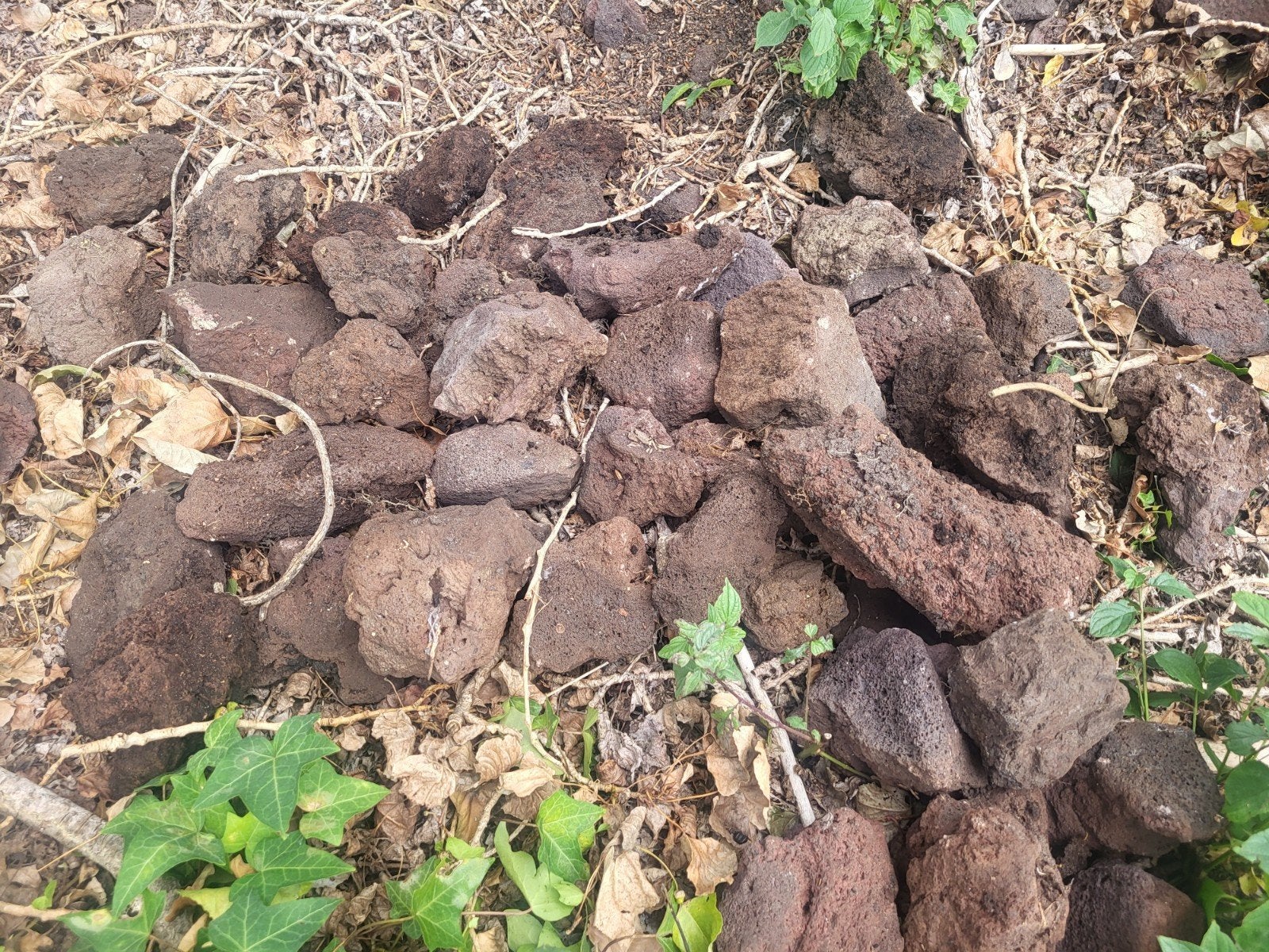 Lavastenen voor tuin, Ophalen, Gebruikt, Bruin, Kei