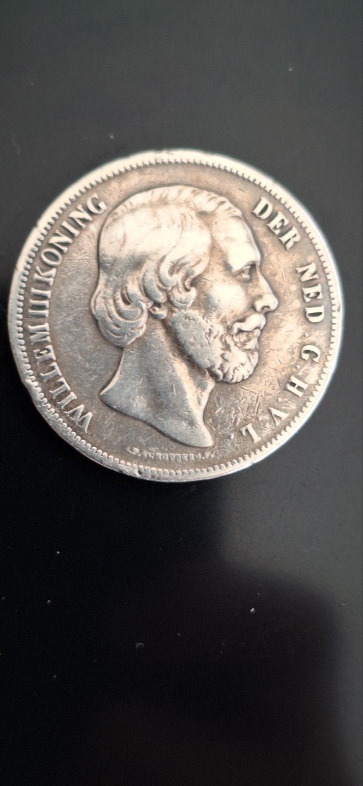 Zilveren 2½ Gulden Koning Willem III 1852, Postzegels en Munten, Munten | Nederland, Koning Willem III, Zilver, Ophalen of Verzenden