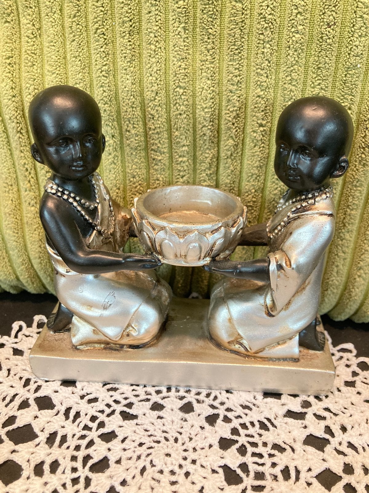 Beeldje, waxinelichthouder kleine buddha’s (130826c), Huis en Inrichting, Woonaccessoires | Boeddhabeelden, Ophalen of Verzenden