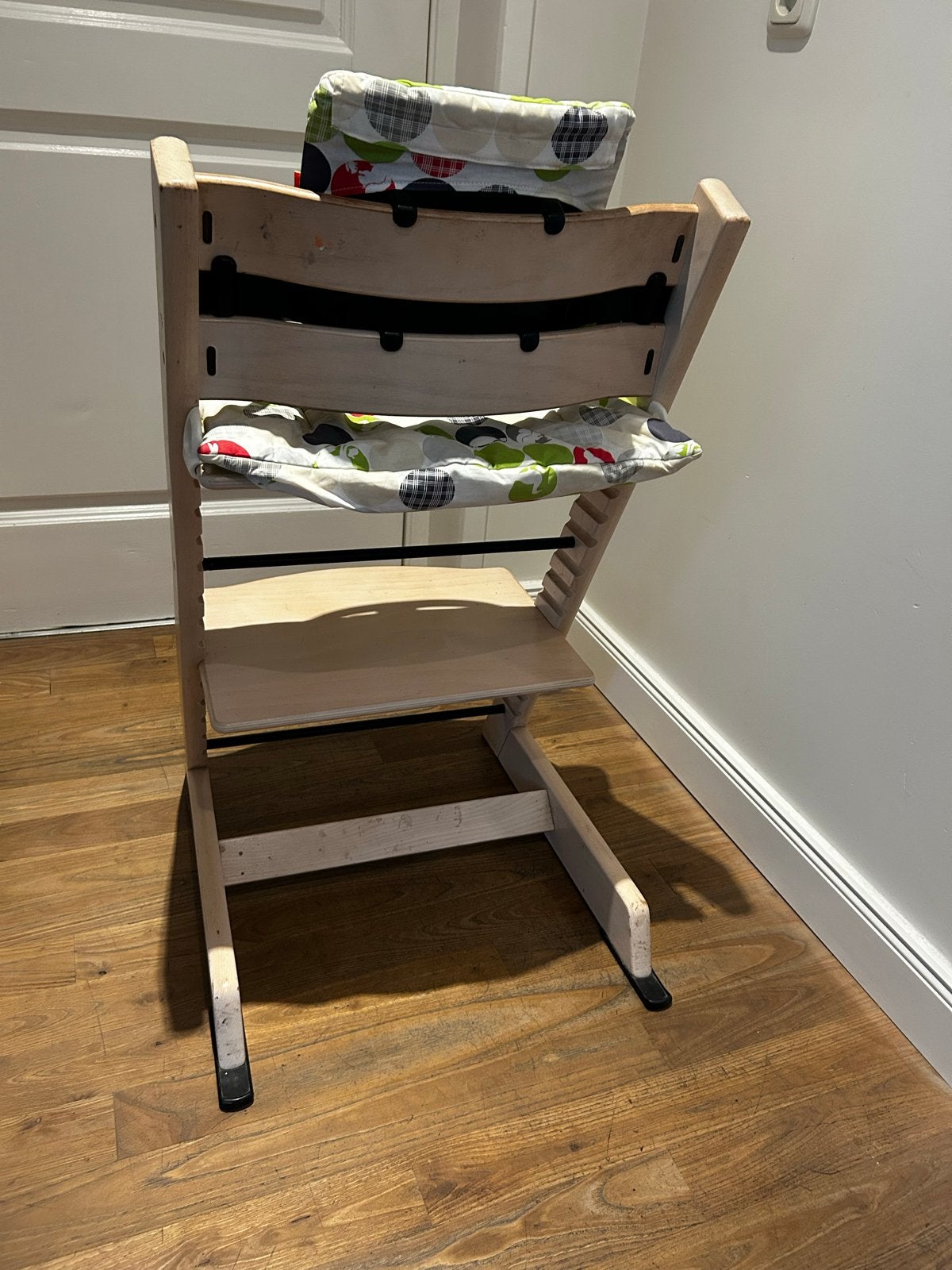 Stokke Tripp Trapp meegroeistoel met kussens, Ophalen, Gebruikt, Meegroeistoel, Aanschuifbaar
