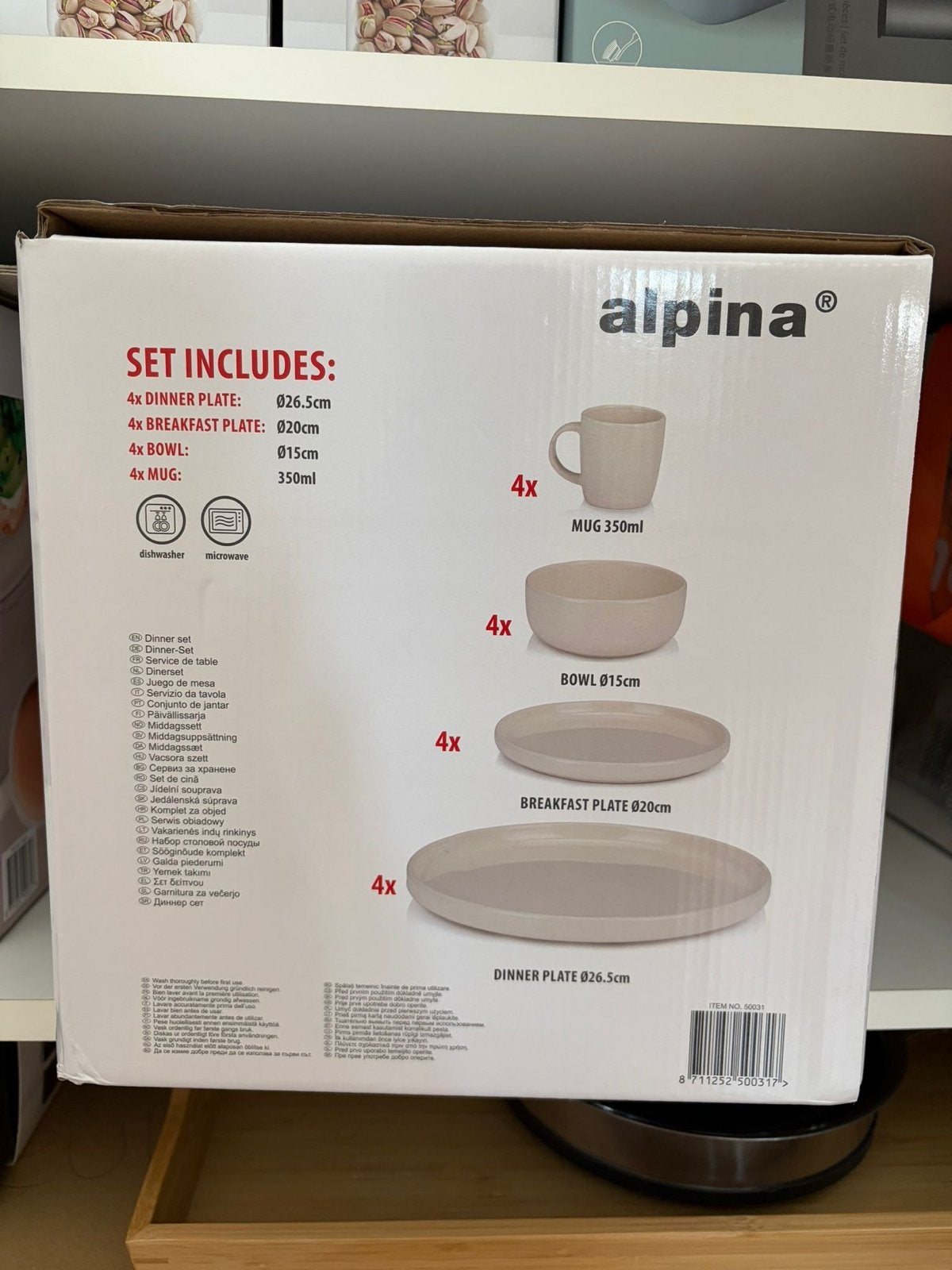 Alpina 16-delig servies set - Diner set - Nieuw, Ophalen, Overige merken, Keramiek, Nieuw