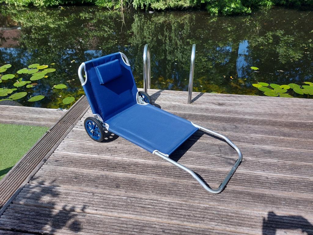 NIEUW Crivit Strandkar /trolley/ligbed/stretcher met wielen, Ophalen, Zo goed als nieuw, Verrijdbaar