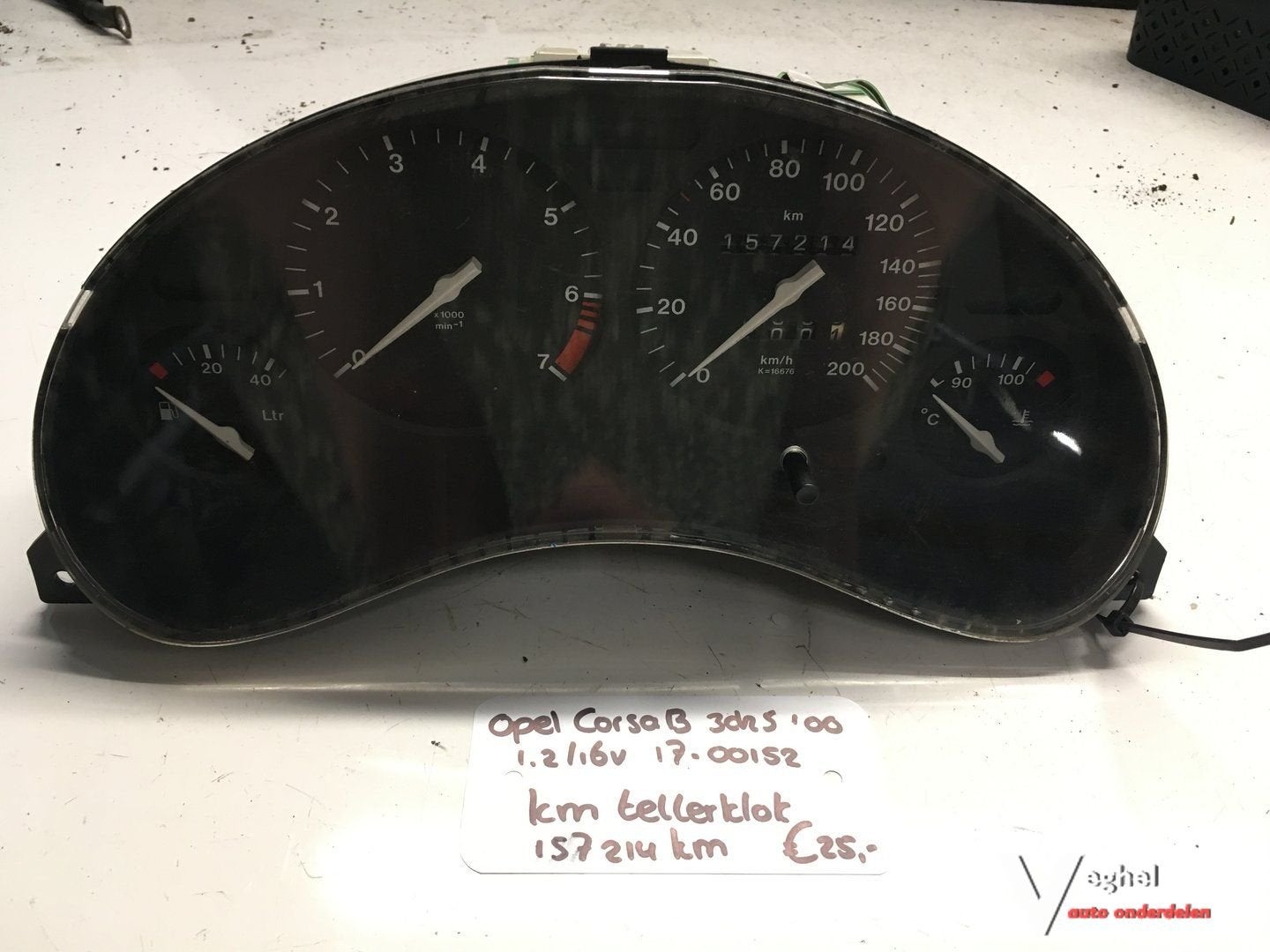 Opel Corsa B 1.2 16v Benzine 2000  1700152       Km Tellerkl, Gebruikt, -, -, Ophalen of Verzenden