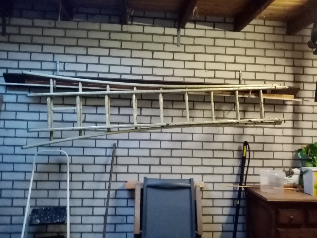 ladder, Ophalen, Gebruikt, Ladder, Opvouwbaar of Inschuifbaar