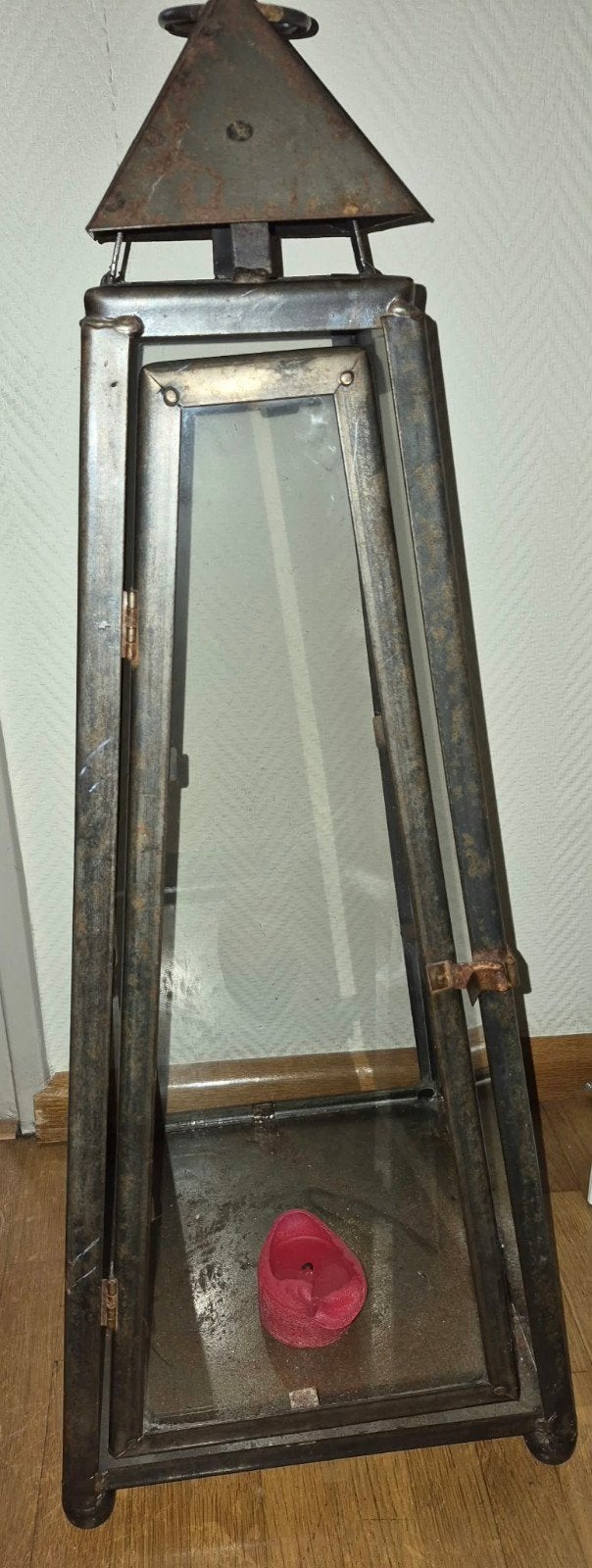 kandelaars glas/metaal, Huis en Inrichting, Woonaccessoires | Kandelaars en Kaarsen, Ophalen, Glas