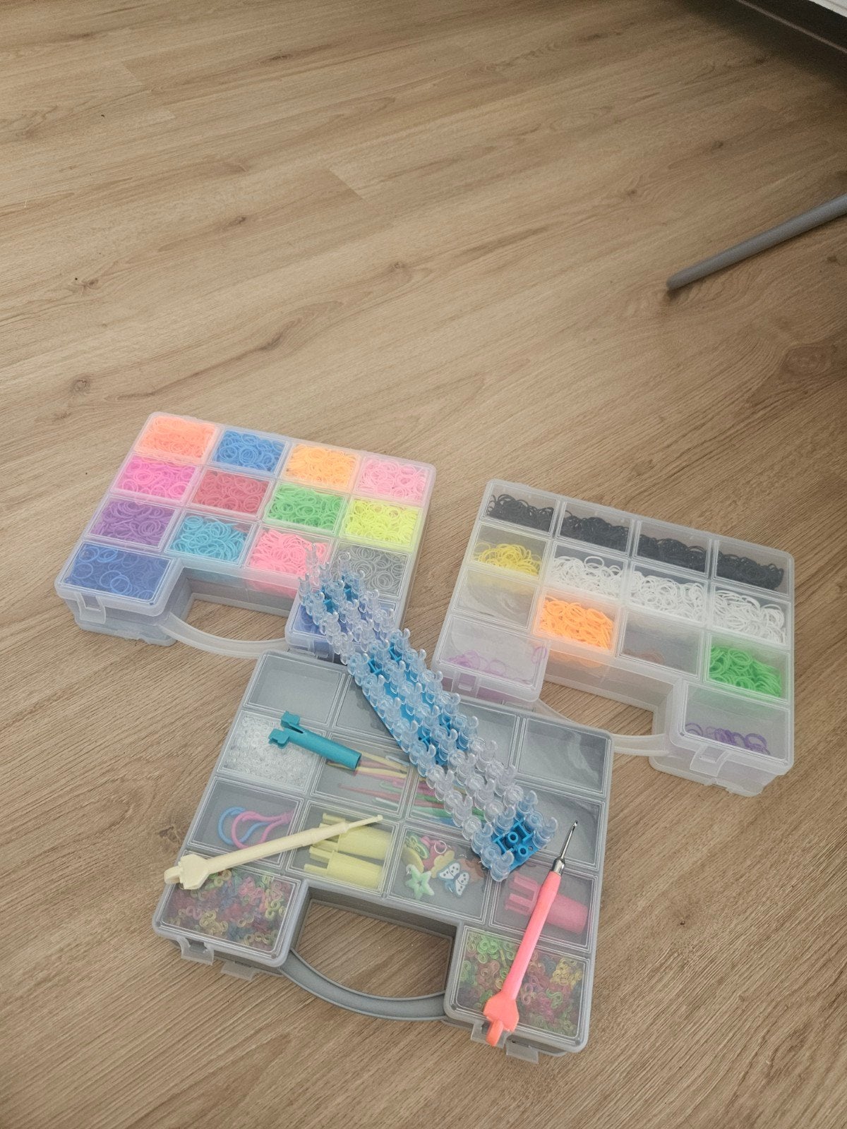 Grote collectie Rainbow Loom elastiekjes en accessoires, Ophalen, Zo goed als nieuw, Knutselen